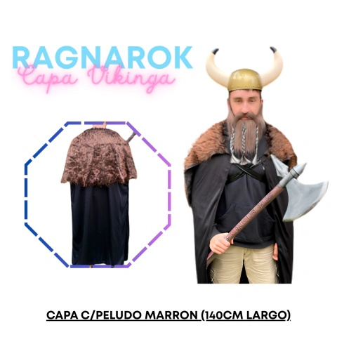 CAPA RAGNAROK VIKINGO 140CM