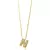 Colar inicial verneziana zircônia dourado - comprar online