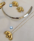 Conjunto três pétalas dourado 50 CM - comprar online