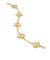 Pulseira trevo 5 motivos dourada lisa premium - comprar online