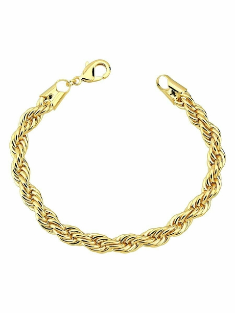 Pulseira cordão baiano banhado a ouro