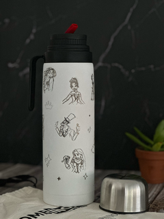 MATE acero inoxidable + TERMO PICO CEBADOR 1lt FULL GRABADO en internet