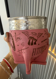 Imagen de MATE IMPERIAL INTERIOR ACERO INOXIDABLE GRABADO EN VIROLA Y CUERO + TINI