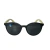 Óculos de Sol Casual Polarizado Mhandala Bamboo Redondo Lente Fumê Escura – Preto Fosco com Hastes em Bambu Natural