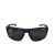 Óculos de Sol Esportivo Casual Polarizado Mhandala Mariner Lente Fumê Escura – Preto Fosco com Hastes Tartaruga e Detalhes Vermelhos