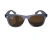 Óculos de Sol Casual Polarizado Mhandala Wayfarer Lente Marrom – Cinza Ardósia Translúcido com Rebites Metálicos