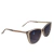 Óculos de Sol Feminino Polarizado Mhandala Bella Cat-Eye Lente Fumê Escura – Cristal Champanhe Nude com Detalhe em Glitter - comprar online