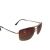 Óculos de Sol Casual Polarizado Mhandala Aviator Retangular Lente Degradê Marrom – Metal Ouro Rosa Rose Gold com Ponte Dupla - comprar online
