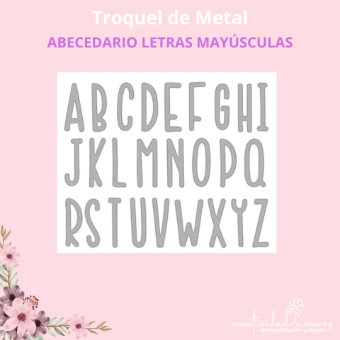 Troquel de Metal Abecedario Letras Mayúsculas TRM0008000TRM