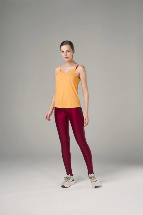 Kit 2 Regatas Lara Crepe - Laranja Claro + Azul Céu na internet