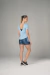 Kit Bermuda Sport Line - Azul Índigo + Camiseta Sport Line - Azul Céu - Mulher Elástica Sport 
