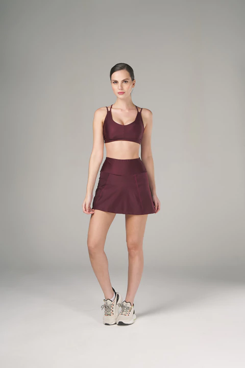 Saia Shorts Groove - Bordô Escuro - comprar online