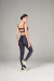 Kit Legging + Top Zip Color - Grafite - Mulher Elástica Sport 