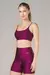 Kit Legging + Bermuda + Top Basic Metalic - Bordô Malbec - loja online