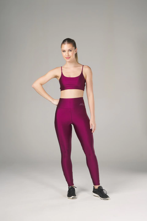 Legging Basic Metalic - Bordô Malbec - comprar online