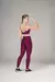 Kit Legging + Bermuda + Top Basic Metalic - Bordô Malbec - Mulher Elástica Sport 