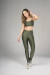 Legging Ziper Reflect - Verde Militar - comprar online