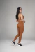 Kit Legging + Top Seamless - Caramelo - Mulher Elástica Sport 