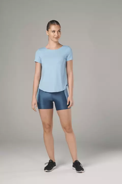 Kit Bermuda Sport Line - Azul Índigo + Camiseta Sport Line - Azul Céu - comprar online