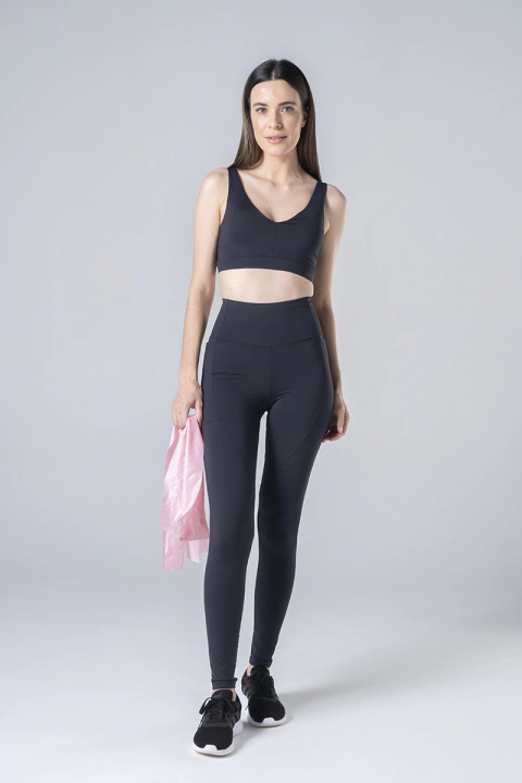 Legging Confort Bolso - Preto