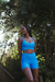 Top Power Shape - Azul Cibernético - comprar online