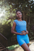 Regata Cropped Power Shape - Azul Cibernético - loja online