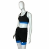 Conjunto Short linha Run - Preto com barra azul - comprar online