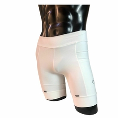 Bermuda Masculina branca Compressão corrida - comprar online