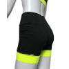 Short Feminino Preto com Barra Amarelo Neon - Compressão Corrida - comprar online