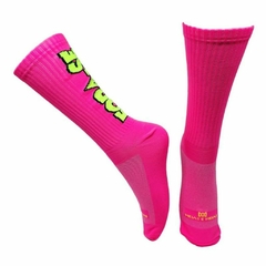 Meia Cano Alto Foda-se Pink em Poliamida na internet