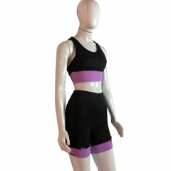 Conjunto Short linha Run - Barra Lilás na internet