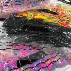 Elásticos de Cabelo com Bolsa zíper contendo 500 Ligas de Silicone - ARY MODA FITNESS