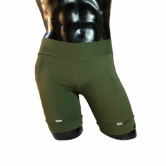 Bermuda Verde Militar Compressão corrida Masculina - comprar online