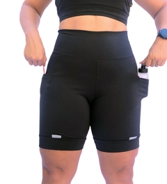 Bermuda Preta Feminina Compressão corrida - comprar online