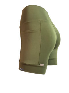 Short Feminino Verde Militar - Compressão Corrida - comprar online
