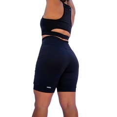 Bermuda Preta Feminina Compressão corrida - loja online