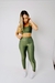 CONJUNTO LEGGING E TOP ANGÉLICA AVELUDADO DE COMPRESSÃO VERDE MILITAR na internet