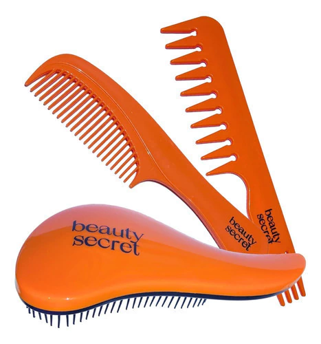 Kit Escova Magica E Pentes Especiais Beauty Secret Antifrizz