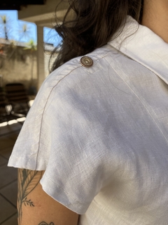 Vestido Linho Bege Talita Kume - 38 - loja online