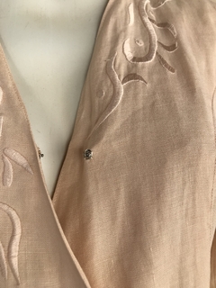 Blazer Linho Bordado Pêssego - 38 - loja online