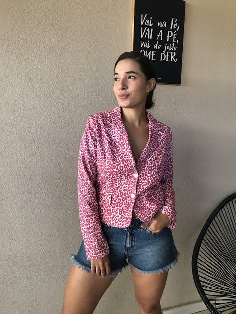 Blazer Onça Rosa Le Lis Blanc - 38