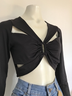 Cropped Preto Mc Company - M - comprar online