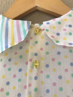 Vestido Infantil Poá/listras - 6-8 Anos na internet