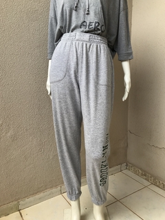 Calça Moletom Cinza Bershka - M na internet