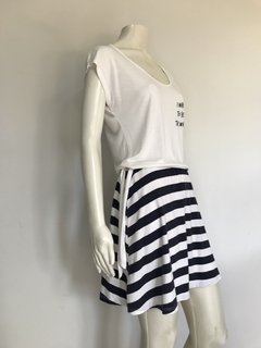 Vestido Listras Hering - P - Brechó de Casa