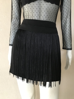 Saia Franjas Preto Topshop - P - comprar online