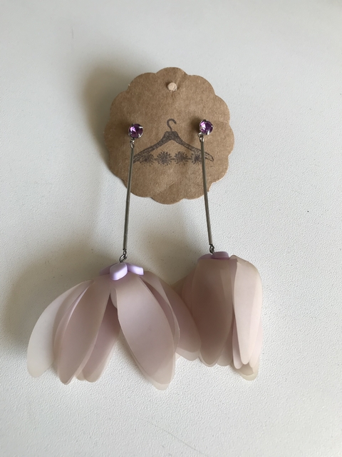 Brincos Flores Lilás