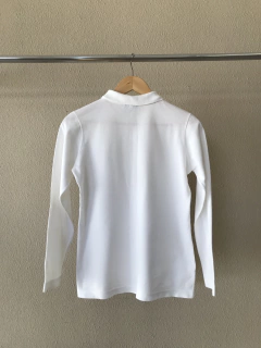Blusa Branca Gola Polo M.Officer - P - Brechó de Casa