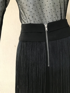 Saia Franjas Preto Topshop - P - comprar online