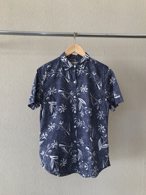 Camisa Estampada Azul Richards - P/M